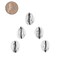 The Bead Chest Silver Cowrie Shells (Set of 5): Metal Beads for DIY Crafts & Jewelry-Making Inspired by African Sea Shells